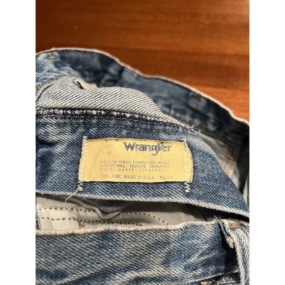 Vintage Wrangler Jeans Womens 9 Fits 22x26.5 Blue Cowgirl Cut Made in USA - Picture 7 of 7